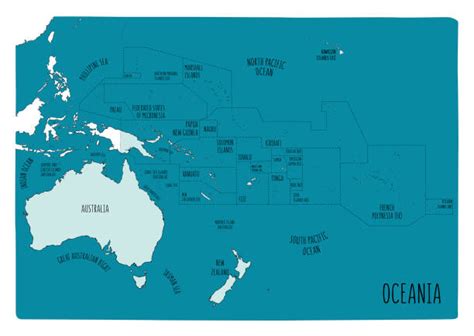 Australia New Zealand Map Cartoons Illustrations Royalty Free Vector