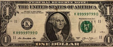 2013 High Serial Number Trinary 1 Dollar Bill Etsy