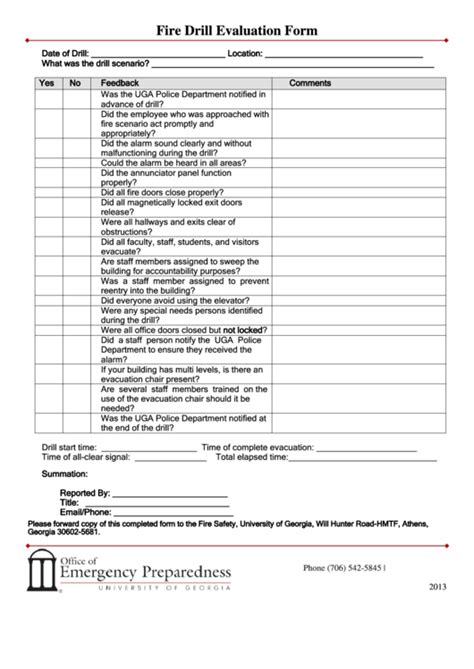 Top 8 Fire Drill Report Form Templates Free To Download In Pdf Format
