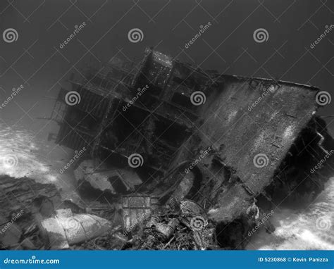 Undwerwater Shipwreck In Black And White Stock Photo Image Of Islands