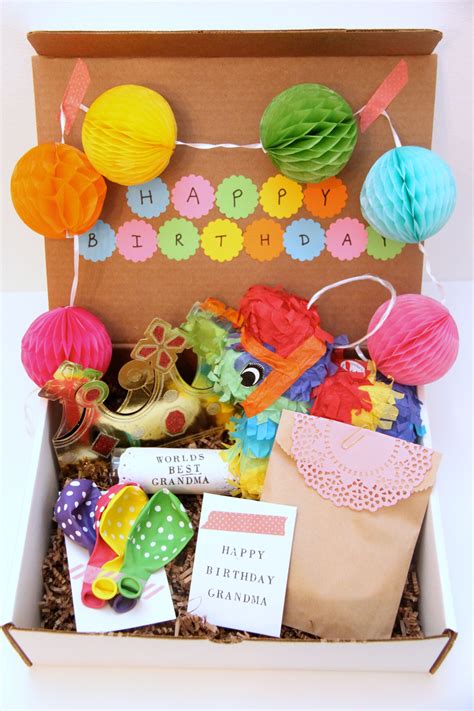 A Birthday In A Box Gift For Grandma Smashed Peas Carrots Diy