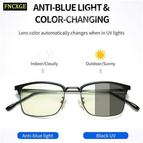 Photochromic Sunglasses Women Men 2 In 1 Anti Radiation Glasses Uv400 Anti Blue Light For Lady