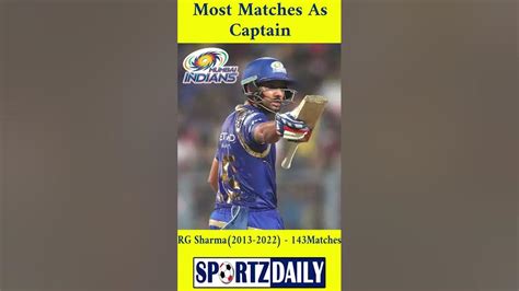 Most Matches As Captain In Ipl Top 5 Players Most Matches