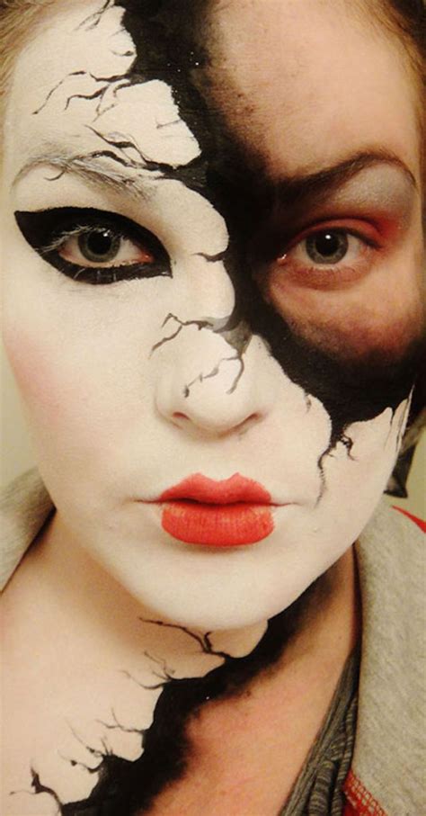 20 Half Face Halloween Makeup Ideas That Look Real Feed Inspiration