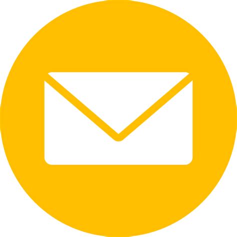 Yellow Email Icon Png Symbol