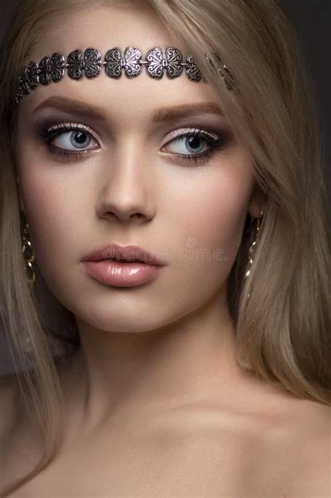 Closeup Portrait Of Beautiful Young Woman Stock Photo Image Of Face