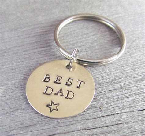 Mens Hand Stamped Personalized Key Chain With Choice Of Etsy