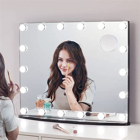 Luxfurni Vanity Mirror With Makeup Lights Large Hollywood