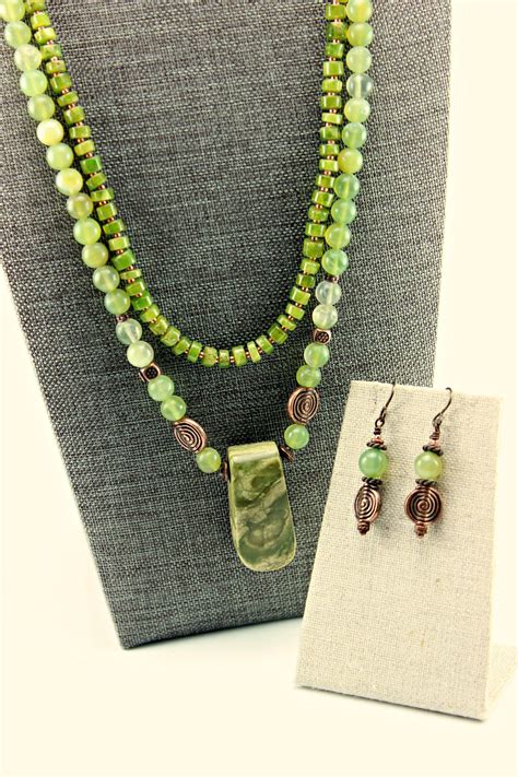 boho-necklace-bohemian-necklace-rustic-necklace-etsy-aventurine-necklace,-rustic-necklace