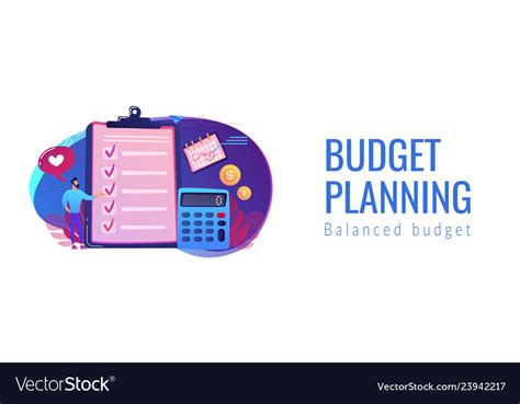 Budget Planning Concept Banner Header Royalty Free Vector