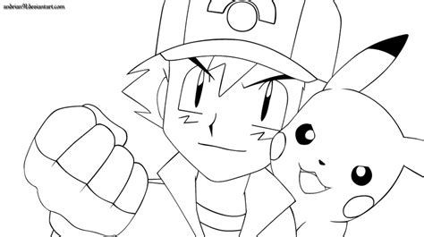 Ash And Pikachu By Andrian91 On Deviantart