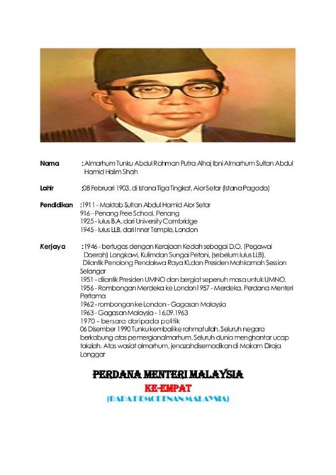 Ryan interviews malayan prime minister tuanku abdul rahman. Nama : Almarhum Tunku Abdul Rahman Putra AlhajIbni ...