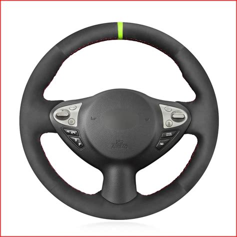 Mewant Black Suede Leather Steering Wheel Cover For Infiniti Fx Fx35