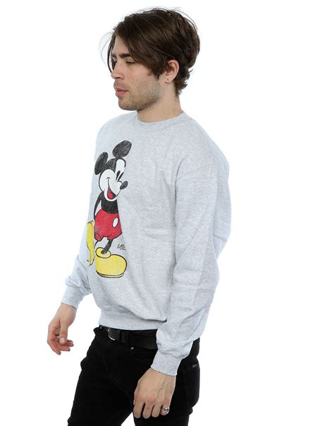Check out our sizing below, our customers generally like the fit one size larger. Disney Men's Mickey Mouse Classic Kick Sweatshirt | eBay