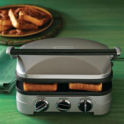 Cuisinart Griddler Grill Griddle And Panini Press Belgian Waffle Maker