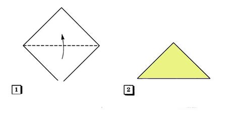 The basic form of origami "triangle" - OrigamiArt.Us