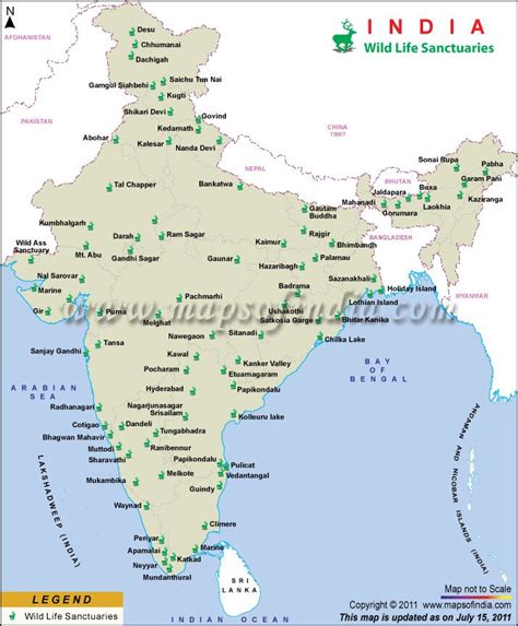 √ National Parks In India Map With States
