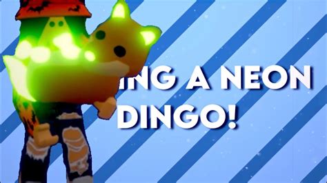 Making A Neon Dingo Roblox Adopt Me Youtube