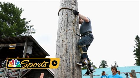Log Speed Climbing Fail At The 2018 Lumberjack World Championship I Nbc
