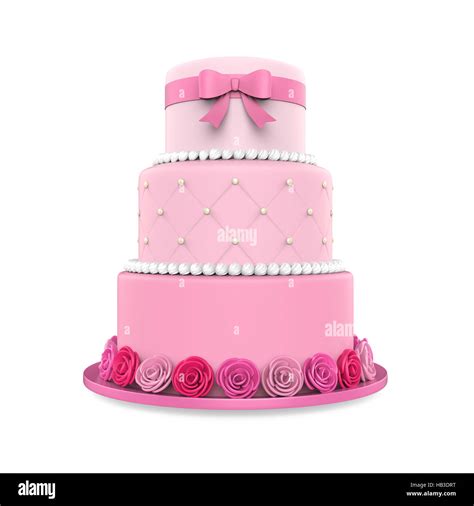 Three Tiered Birthday Cake Hi Res Stock Photography And Images Alamy