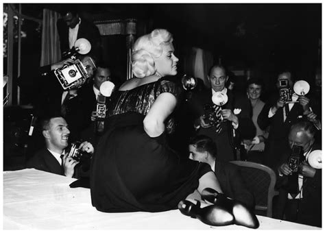 Jayne Mansfield Posing For Photographers At The Dorchester Hotel
