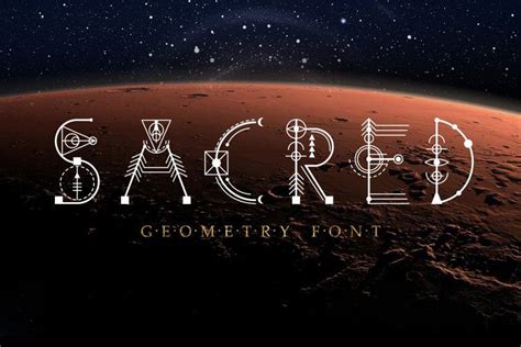Sacred Geometry Font In 2021 Sacred Geometry Symbol Fonts Geometric