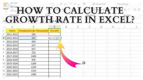 How To Calculate Growth Rate In Excel Calculate Growth Percentage
