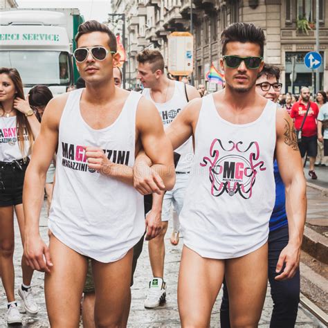 People Taking Part In Milano Pride 2014 Italy Editorial Photo Image