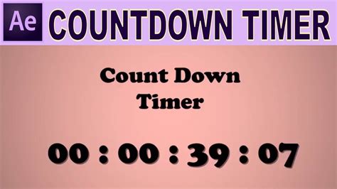 Countdown Timer - Adobe After Effects Tutorial - YouTube