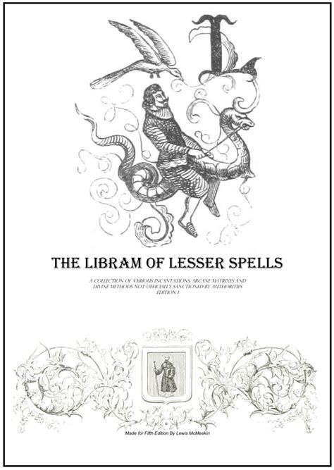 The Libram Of Lesser Spells Pdf By Archmagos Datasmith