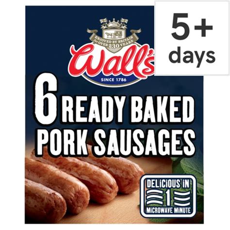 Walls Ready Baked Pork Sausages 275g X6 Really Good Culture