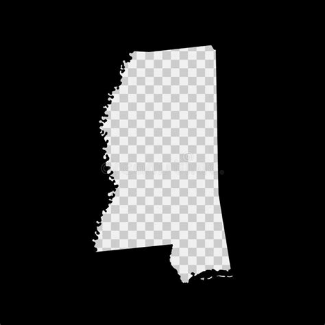 Mississippi Us State Stencil Map Laser Cutting Template On Transparent