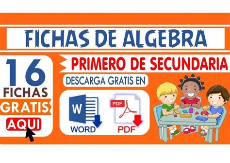 Fic recursos educativos y fichas para imprimir y descargar inicial primaria secundaria familia de palabras ejemplos razonamiento verbal i. Fichas de Álgebra para Primero de Secundaria - Descarga Matematicas