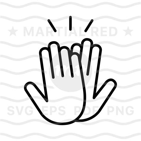 High Five Svg High 5 Svg Hand Gesture Give Me Five Up Etsy