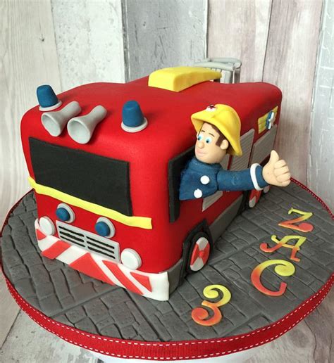 Fireman Sam Fire Engine Cake Decorated Cake By The One Cakesdecor