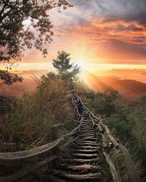 Glorious Sunset Whilst Hiking This Beautiful Forest Trail In Taiwan 🤯