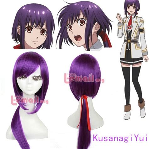 High Quality 60cm Purple Straight Silky Ludere Deorum Yui Kusanagi