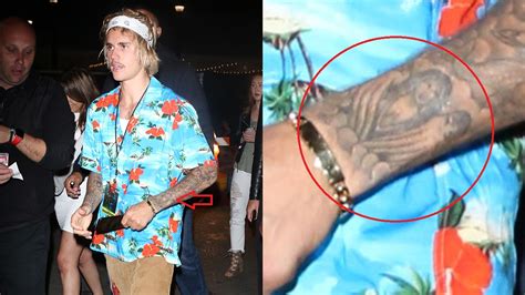 Justin Bieber Has Selena Gomezs Face Tattooed On His Wrist Despite
