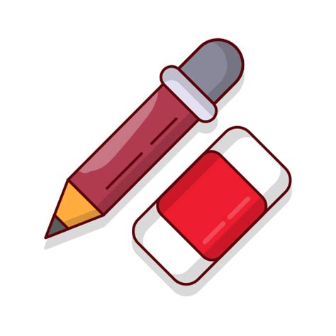 Pencil Eraser Generic Outline Color Icon