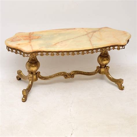 Antiques Atlas 1950s Period French Brass And Onyx Coffee Table