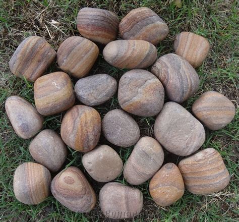 Rainbow Sandstone Pebbles River Bed Sandstone Pebbles From India