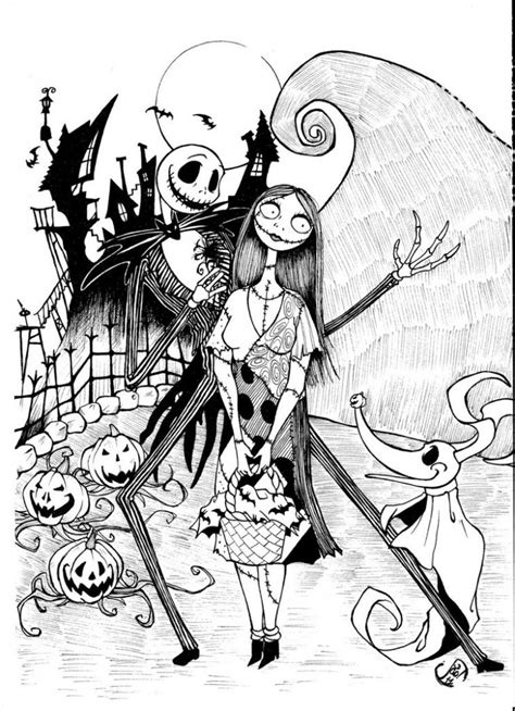 Nightmare Before Christmas Coloring Page Coloring Home