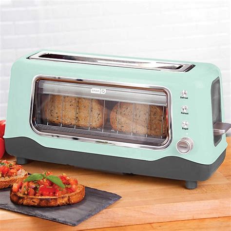 Dash Clear View 2 Slice Toaster In Aqua Bed Bath And Beyond Toaster