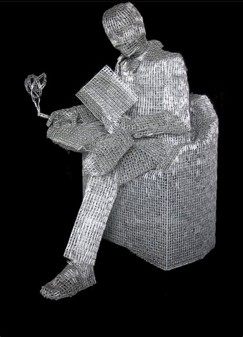 Artist Links Thousands Of Paperclips To Form Sculptures