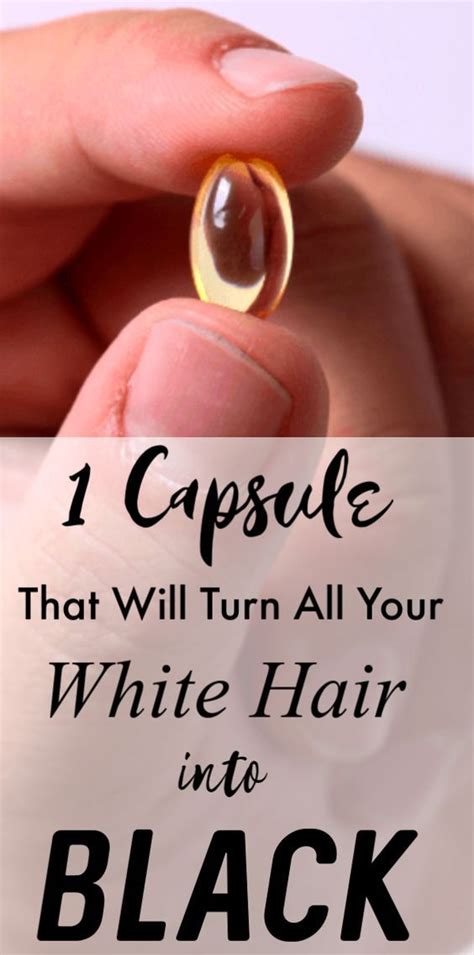 There is lot of follicles in epidermis of our scalp that produces hair. One capsule that will turn white hair to black permanently ...
