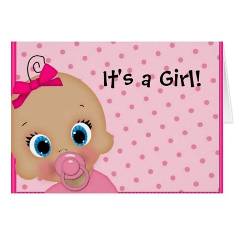 Its A Girl Baby Announcement Zazzle
