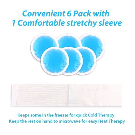 Buy Newgo Ice Pack For Injuries Reusable 6 Packs With Sleeve Hot Cold