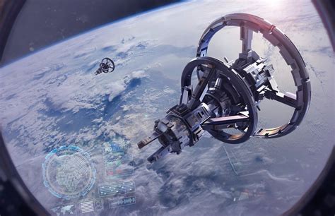 Wallpaper Science Fiction Space Station Space Art