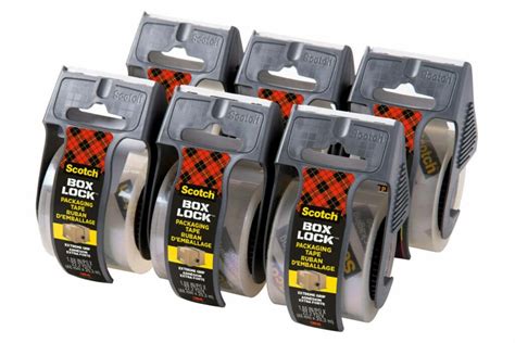 Scotch Box Lock Packaging Tape 195 6 Ef 48 Mm X 203 M 6 Rolls With
