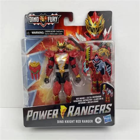 POWER RANGERS Dino Fury Dino Knight Red Ranger 6 Figure Hasbro